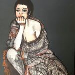 Obra de la serie Mujeres, Agustín Decórdoba expuesta en el Hotel Rural Palacio Haza de la Concepción