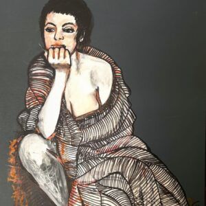 Obra de la serie Mujeres, Agustín Decórdoba expuesta en el Hotel Rural Palacio Haza de la Concepción