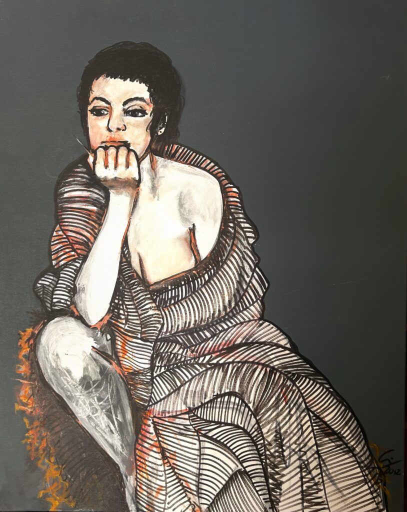 Obra de la serie Mujeres, Agustín Decórdoba expuesta en el Hotel Rural Palacio Haza de la Concepción